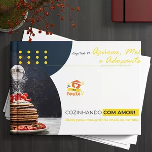 Imagem de capa para o Ebook Cozinhando com Amor - Açúcar, Mel e Adoçante