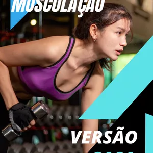 Imagem de capa para o Ebook Treino Iniciante Musculação versão casa