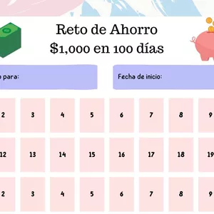 Imagen de portada para Curso online Plantilla - Reto Ahorro $1,000