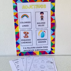 Imagem de capa para o Ebook Adjetivos de forma clara e envolvente! ✨📚