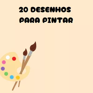 Imagem de capa para o Ebook 20 DESENHOS PARA PINTAR 