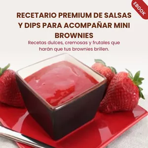Imagen de portada para Curso online Recetario Premium de Salsas y Dips para Acompañar Mini Brownies