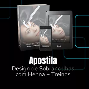 Imagem de capa para o Curso online Apostila Completa Design de Sobrancelhas  + Folhas de Treino (Editável)