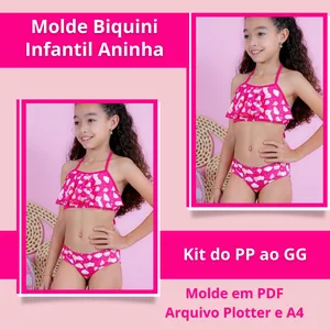 Imagem de capa para o Ebook Molde Biquíni Infantil Aninha