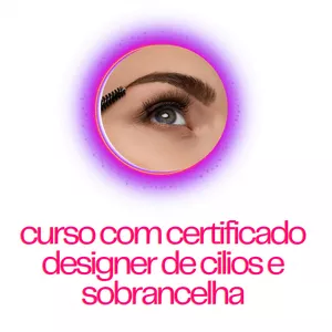 Imagem de capa para o Curso online Designer de cilios e sobrancelha