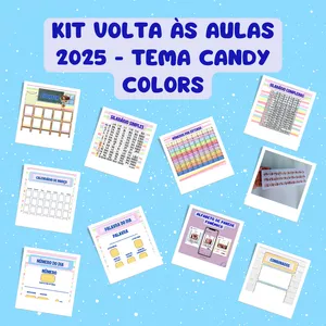 Imagem de capa para o Ebook Kit volta às aulas 2025 - Tema Candy Colors