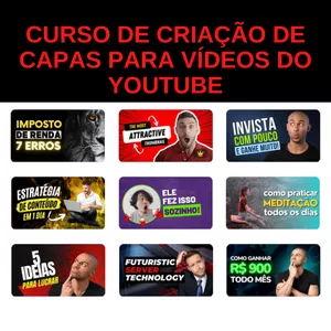 Imagem de capa para o Curso online CURSO DE CRIAÇÃO DE CAPAS PARA VIDEOS DO YOUTUBE UTILIZANDO O CANVA GRATUITO
