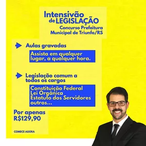 Imagem principal do produto Intensivão de Legislação para Concurso Prefeitura Municipal de Triunfo/RS