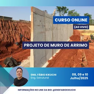 Imagem de capa para o Curso online PROJETO DE MURO DE ARRIMO