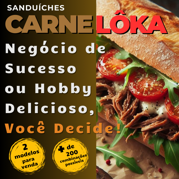 Imagem do curso Sanduíche de Carne Louca! + de 200 combinações possíveis