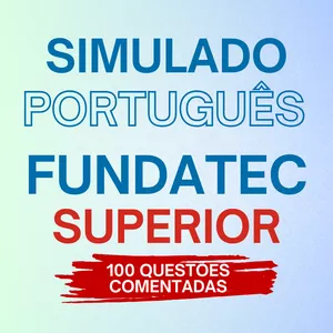Imagem de capa para o Ebook SIMULADO PORTUGUÊS FUNDATEC NÍVEL SUPERIOR 