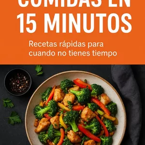 Imagen de portada para Ebook Comidas en 15 Minutos: Recetas rápidas para cuando no tienes tiempo
