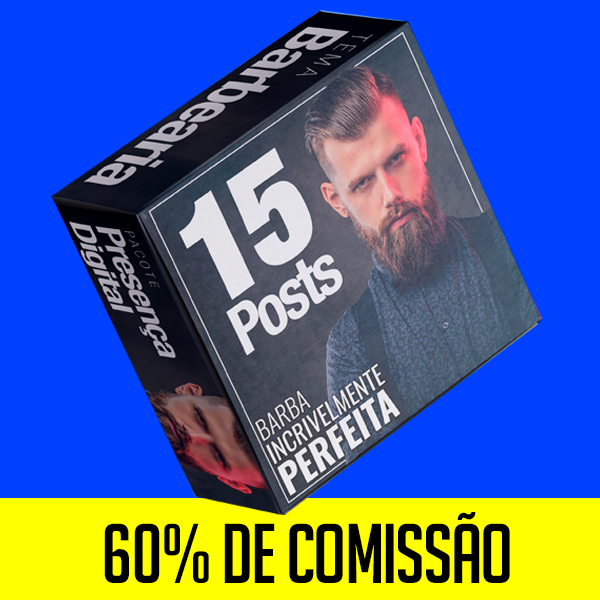 Imagem do curso Pacote de Post para Barbearia - CMZ (15 Artes)