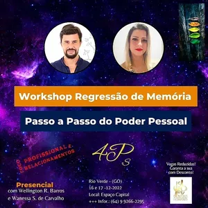 Imagem de capa para o Evento presencial Workshop- 4Ps Passo a Passo do Poder Pessoal- Renascimento e Regressão de memória com Visão Sistêmica 