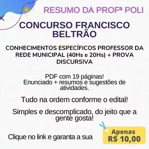 Imagem de capa para o Ebook Edital Professores (40h e 20h) - Francisco Beltrão PR