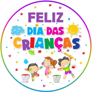 Imagem de capa para o Ebook Banner Redondo Dia das Crianças 