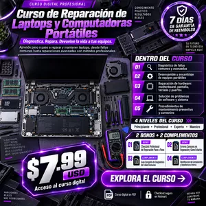 💻 Curso de Reparación de Laptops y Computadoras Portátiles