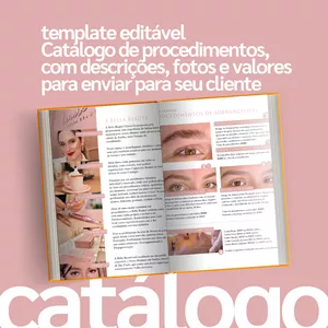 Imagem de capa para o Ebook Catálogo de Procedimentos TEMPLATE EDITÁVEL - Bella Beauté
