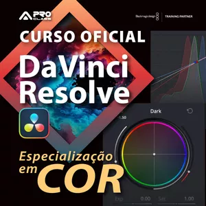 Imagem de capa para o Curso online DaVinci Resolve - Especialização em Correção de Cor