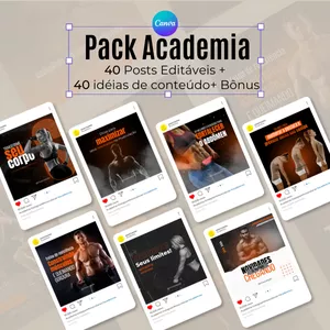 Imagem de capa para o Curso online Melhor Pack de templates para academia