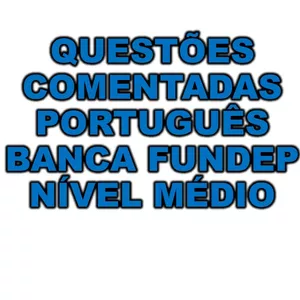 Imagem de capa para o Ebook Questões comentadas de língua portuguesa para concursos banca Fundep - nível médio