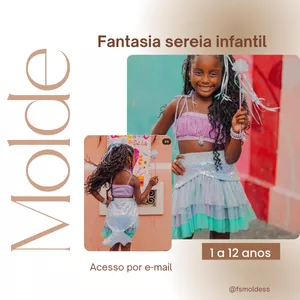 Imagem de capa para o Ebook Molde fantasia sereia infantil 