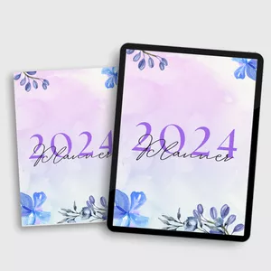 Imagem de capa para o Ebook Planner para Mulheres | Roxo e Branco