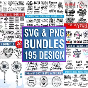 Cover image for Online course Inspirational &amp; Motivational Quotes Svg Bundle, Sublimation Designs Bundle, Svg Design Mega Bundle