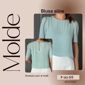Imagem de capa para o Ebook Molde blusa aline 