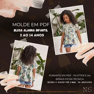 Imagem de capa para o Curso online ✨NS Molde em PDF - Blusa Alanna Infantil ID 3818534 [2 ao 14 anos]✨