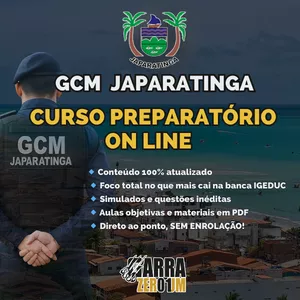 Imagem de capa para o Curso online CURSO ON-LINE GCM JAPARATINGA