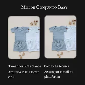 Imagem de capa para o Ebook Molde Conjunto Baby (Body e Short)
