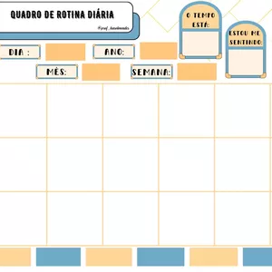 Imagem de capa para o Ebook QUADRO DE ROTINA DIÁRIO 
