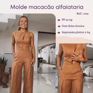 Imagem de capa para o Ebook Molde macacão alfaiataria PP ao XG 