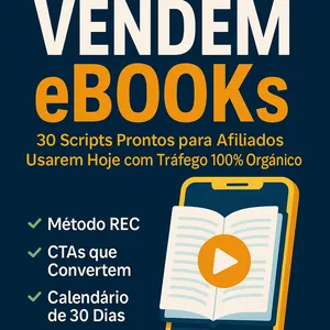 Imagem de capa para o Ebook 30 Scripts Prontos para Afiliados Usarem Hoje com Tráfego 100% Orgânico!