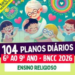 Imagem do curso PLANOS DIÁRIOS - ENSINO RELIGIOSO - 6º ao 9º ano - BNCC 2026