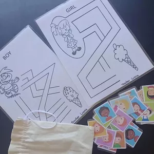 Imagem de capa para o Ebook Inglês para crianças- Jogo Labirinto boys and girls