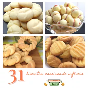 Imagem de capa para o Ebook 31 receitas de biscoitos caseiros da infância