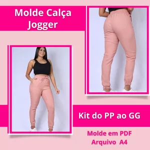 Imagem de capa para o Ebook Molde Calça Jogger Feminina