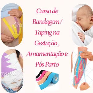 Imagem de capa para o Curso online Curso de Taping / Bandagem Elástica na Gestação, Amamentação e Pós Parto