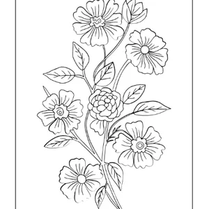 Cover image for Ebook Flower Coloring Book for Relaxation and Joy