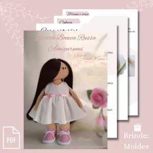 Imagem de capa para o Ebook Receita boneca Russa Amigurumi
