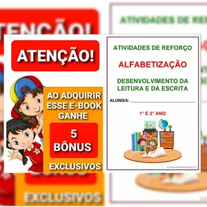 Imagem de capa para o Ebook E-BOOK - ATIVIDADES PARA O DESENVOLVIMENTO DA LEITURA E DA ESCRITA.