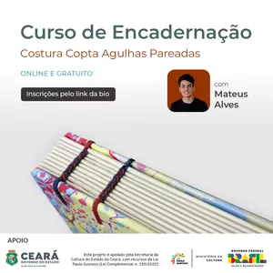 Imagem de capa para o Curso online Costura Copta com Agulhas Pareadas