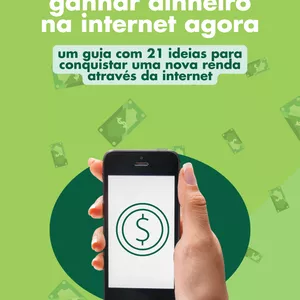 Imagem de capa para o Ebook E-book 21 Ideias para ganhar dinheiro na internet agora