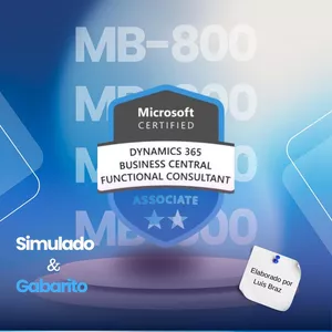 Imagem de capa para o Ebook Simulados &amp; Gabaritos - MB-800 - 195 Questões