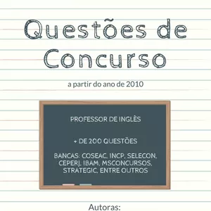 Imagem de capa para o Curso online Simulado de Questões de Concurso – Professor de Inglês