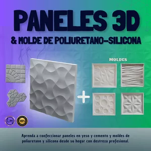 Imagen de portada para Curso online CURSOS PANELES 3D - MOLDE POLIURETANO &amp; SILICONA