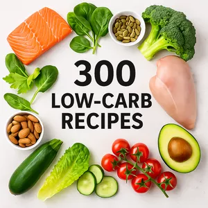 Cover image for Ebook 300 Low Carb Recipes + Exclusive Support