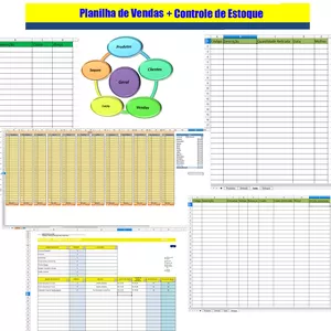 Planilha Planilha de Vendas + Planilha de Controle de Estoque